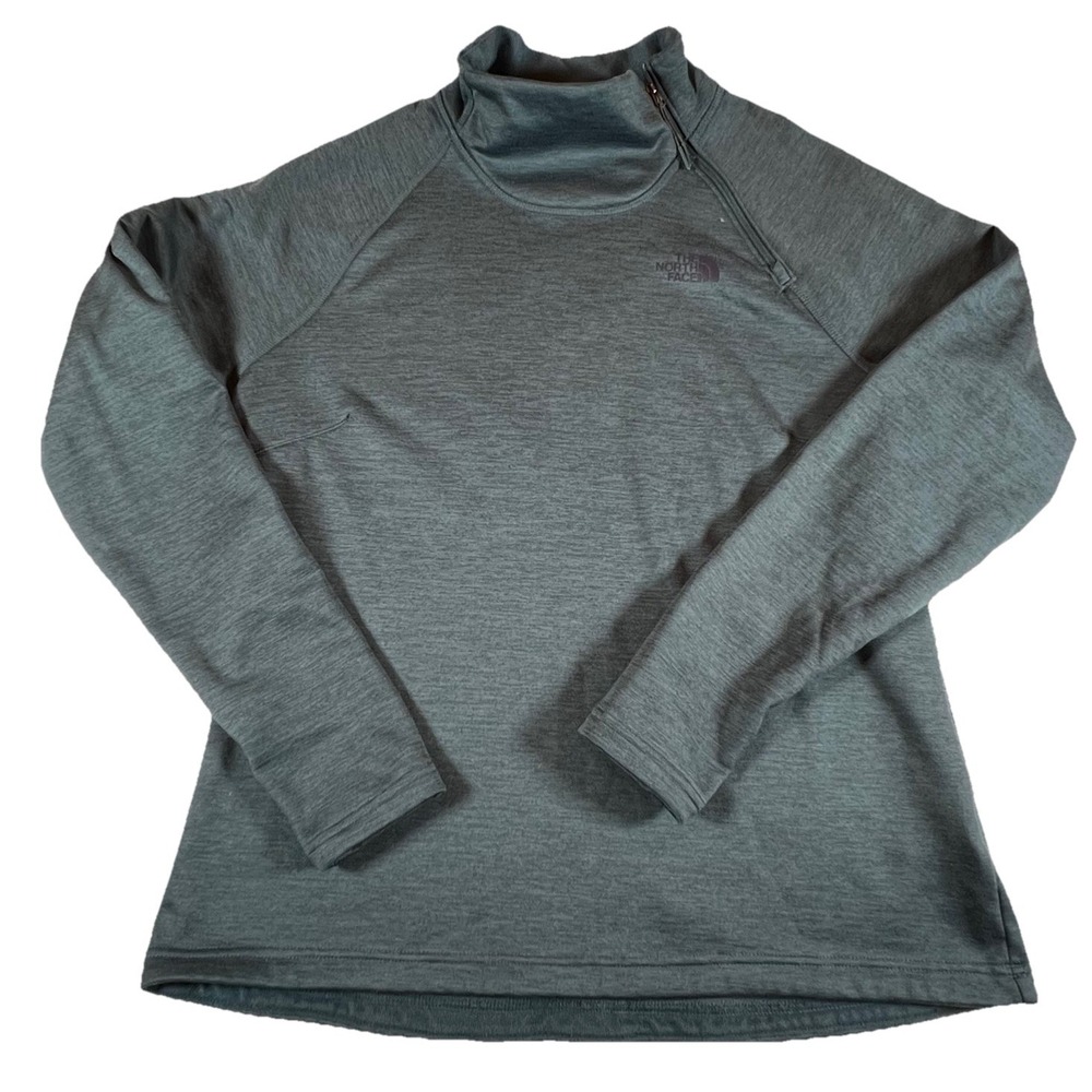 The North Face Women Large Blue Canyonlands 1/4 Zip Fleece Sweater